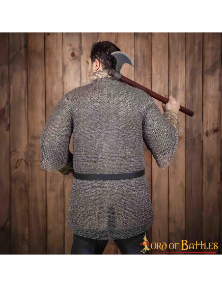 Cota de malha de aço com meia manga...