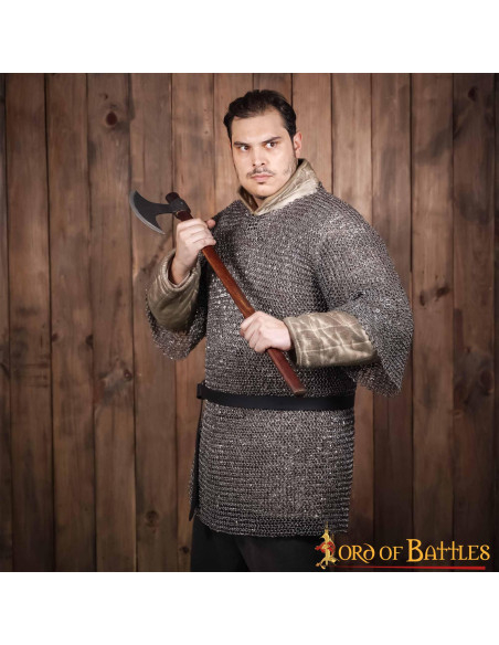 Cota de malha de aço com meia manga...