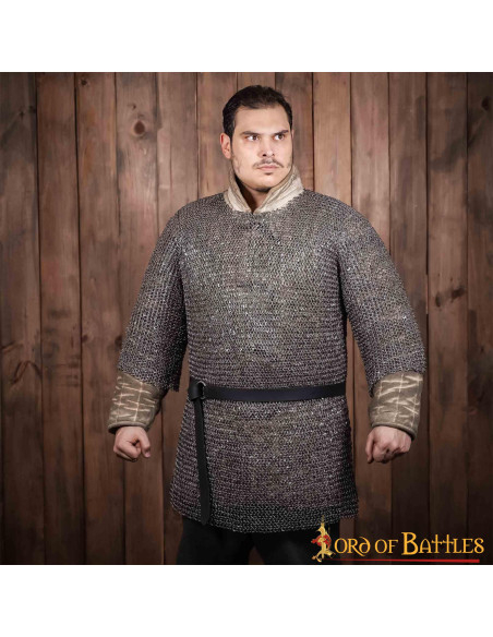 Cota de malha de aço com meia manga...