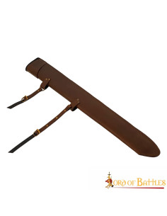 Bainha de couro para espadas LARP, marrom (87 cm.)