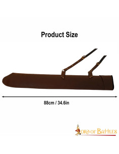 Bainha de couro para espadas LARP, marrom (87 cm.) 2
