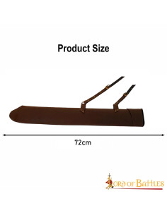 Bainha de couro para espadas LARP, marrom (72 cm.) 2