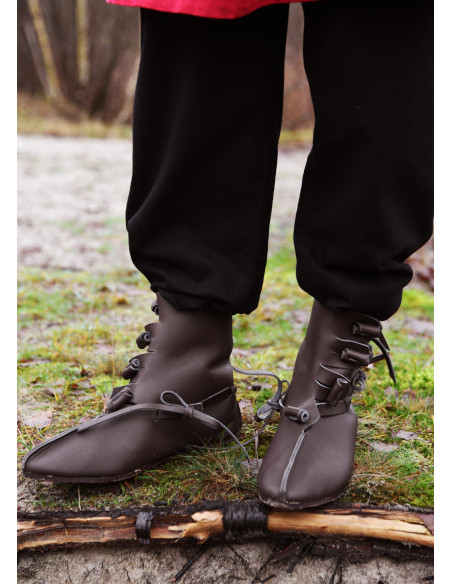 Botas Buskins Viking em Castanho Escuro