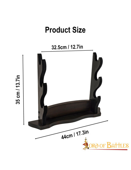 Suporte de mesa de madeira de três...