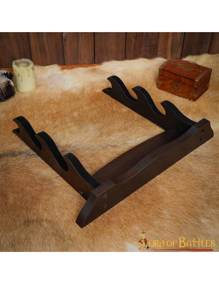 Suporte de mesa de madeira de três...