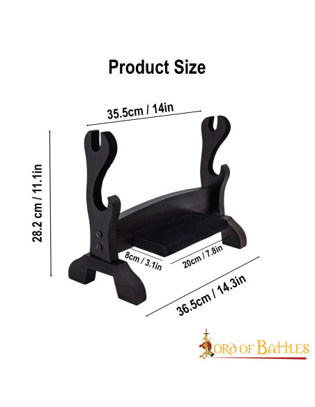 Suporte de mesa de madeira de dois...