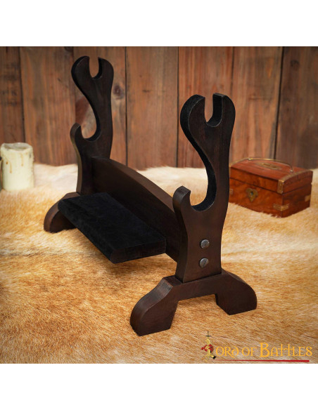 Suporte de mesa de madeira de dois...