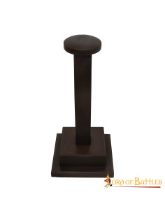 Porta-capacete feito à mão em madeira (42 cm.)