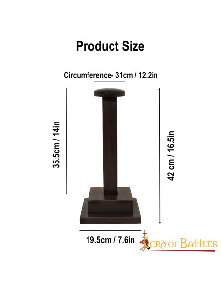 Porta-capacete feito à mão em madeira...