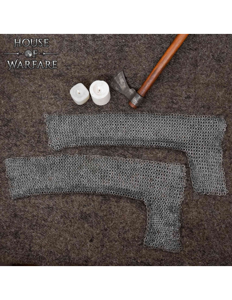 Mangas de cota de malha de aço (8 mm.)