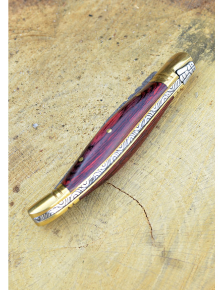 Faca de aço damasco estilo Laguiole...