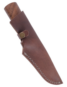 Faca de exterior em aço com bainha de couro (23 cm.) 2