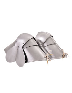 Joelheiras em aço gótico 1,6 mm. Século 15