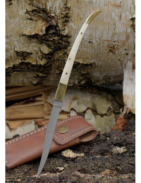 Faca árabe com cabo de osso com...