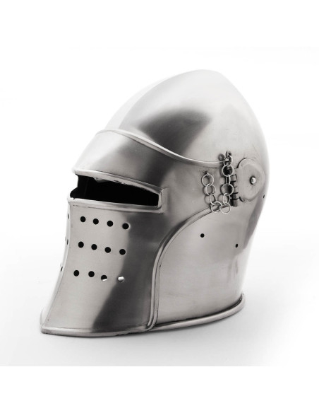 Bacia medieval com viseira removível,...