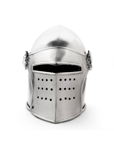 Bacia medieval com viseira removível,...