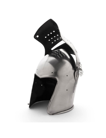 Bacia medieval com viseira removível,...