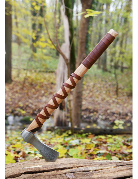 Machado Viking decorativo em aço...