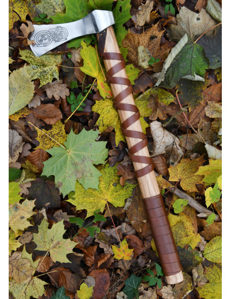 Machado Viking decorativo em aço...