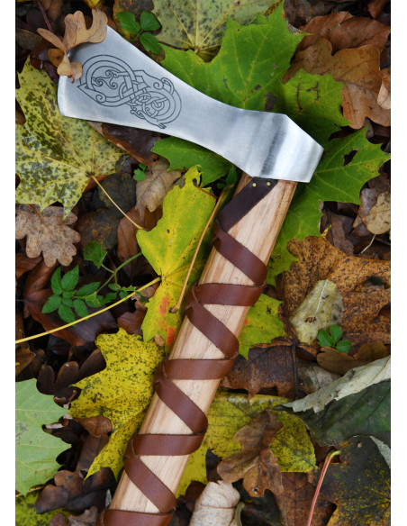 Machado Viking decorativo em aço...