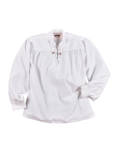 Camisa pirata branca modelo Ludwig