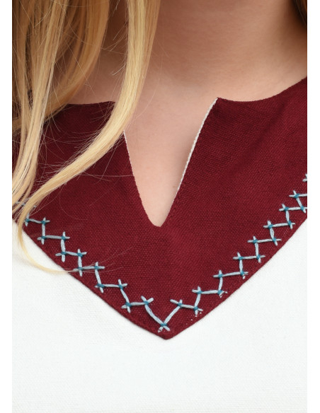 Jona mulher Viking vestido cor...