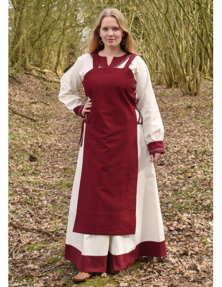 Jona mulher Viking vestido cor...