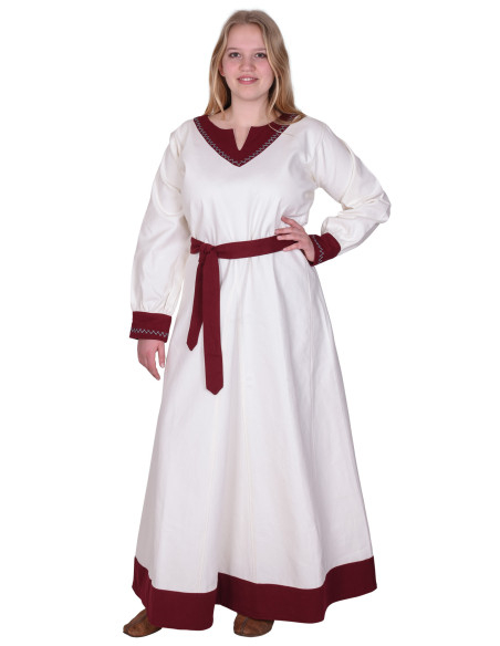 Jona mulher Viking vestido cor...