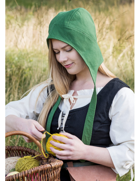 Corpete medieval modelo Tilda em preto