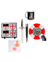 Pacote de mesa dos Templários: Selo e carimbo, punhal, taça, pedra de ardósia e esteira