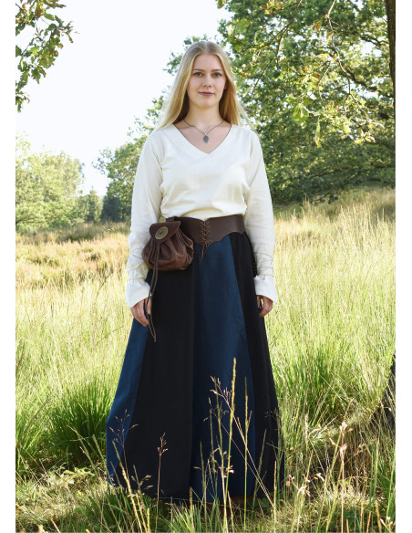 Blusa medieval Aila em branco natural