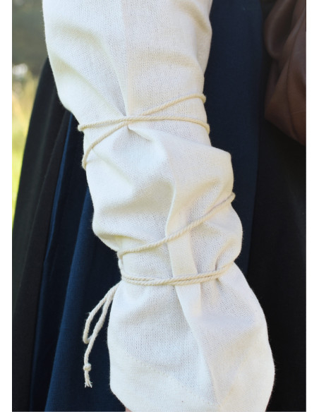 Blusa medieval Aila em branco natural