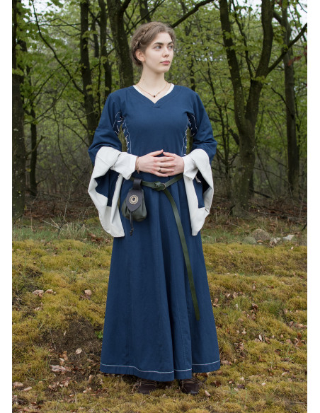 Vestido medieval aberto Bliaut Amal,...