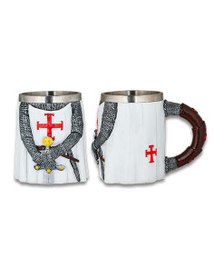 Caneca de cavaleiro templário com espada (12 cm.)