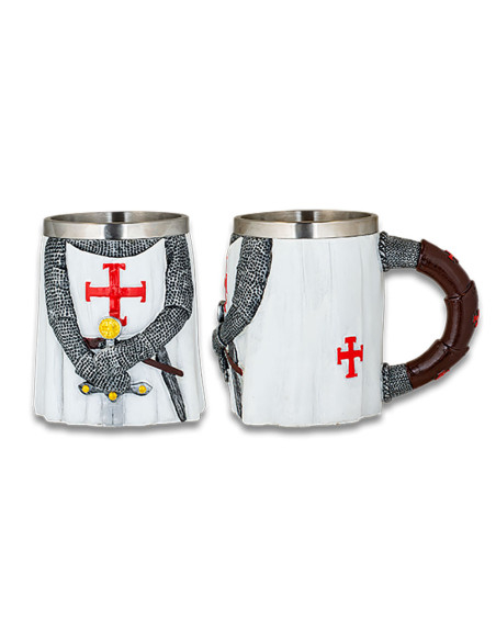 Caneca de cavaleiro templário com...