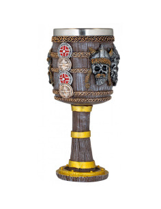 Copo de cabeças Viking com escudos (18,5 cm.)