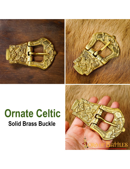 Fivela de cinto Viking em latão (9,5...