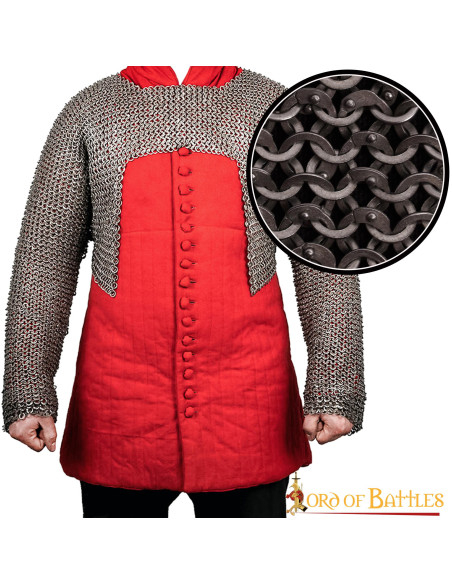 Meia cota de malha Haubergeon com...