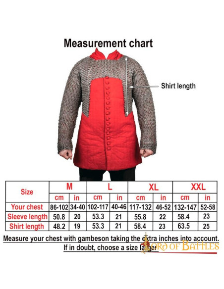 Meia cota de malha Haubergeon com...