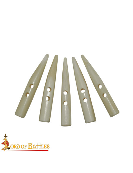 Conjunto de 5 botões de osso...