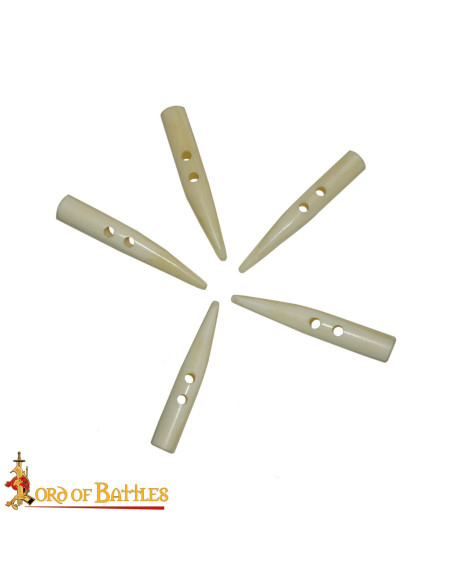 Conjunto de 5 botões de osso...