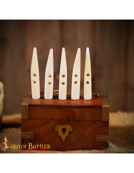 Conjunto de 5 botões de osso...