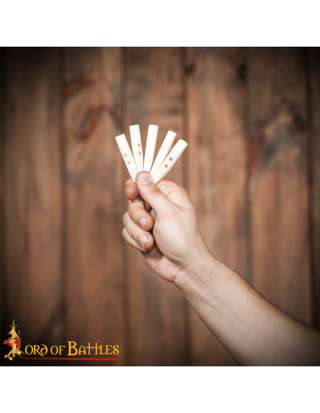 Conjunto de 5 botões de osso...