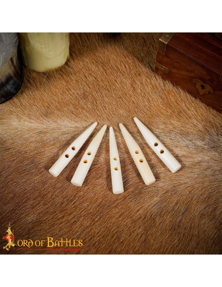 Conjunto de 5 botões de osso...