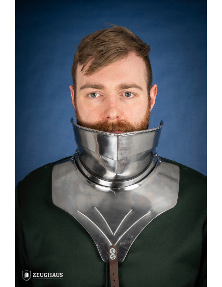 Gorge medieval articulado em aço...