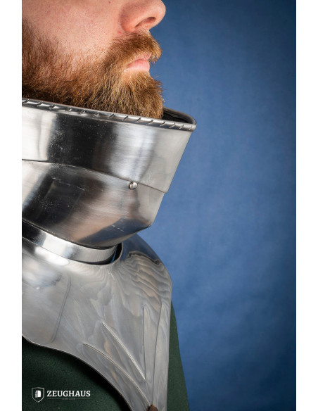 Gorge medieval articulado em aço...