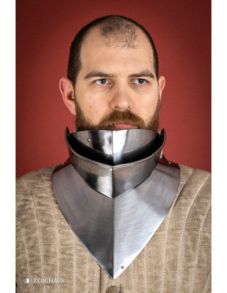 Gorge medieval articulado em aço...