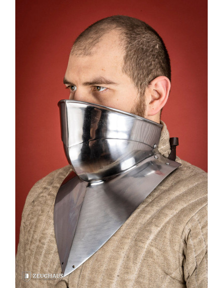 Gorge medieval articulado em aço...