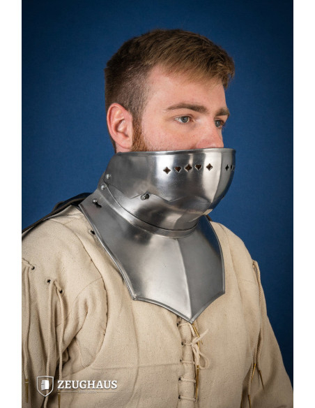 Gorget com Bevor em aço macio polido