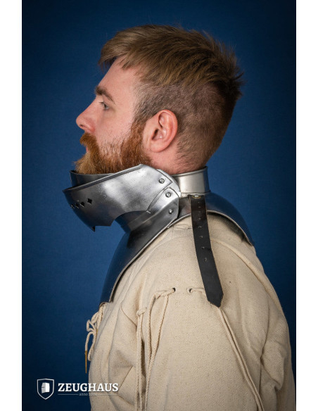 Gorget com Bevor em aço macio polido